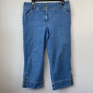 Charter Club Classic Fit Cropped Denim Pants Size 10 EUC